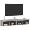 vidaXL tv-borde 2 stk. med LED-lys 80x30x30 cm gr&aring; sonoma-eg