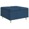 vidaXL Ottoman med Opbevaring Bl&aring; 80 x 80 x 45 cm Stof