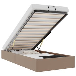 vidaXL osmannisk sengeramme uden madras 90x190 cm kunstl&aelig;der cappucino