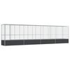 vidaXL voliere med udvidelse 834,5x107x212 cm st&aring;l s&oslash;lvfarvet