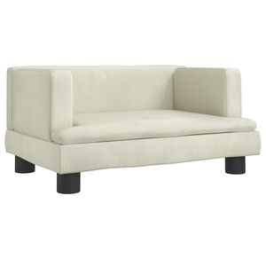 vidaXL sofa til børn 60x40x30 cm velour cremefarvet