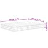 vidaXL springmadras m. pocket-fjedre medium fasthed 140x190 cm