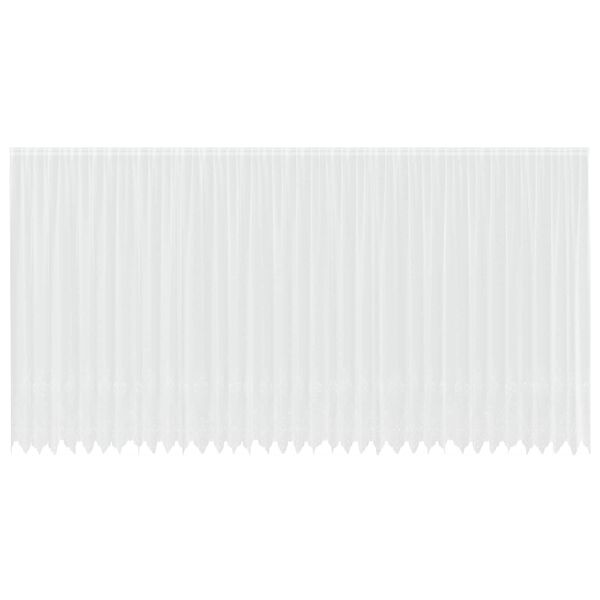vidaXL Lace Gardin med gardiner Blomstret Hvid 300 x 900 cm Polyester
