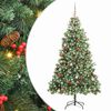 vidaXL Kunstigt juletr&aelig; 300 LED'er Varm hvid PVC og metal Gr&oslash;n
