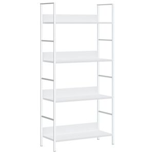 vidaXL bogreol med 3 hylder 60x27,6x124,5 cm konstrueret tr&aelig; hvid