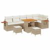 vidaXL Havesofa S&aelig;t 9 pcs Beige polyrattan
