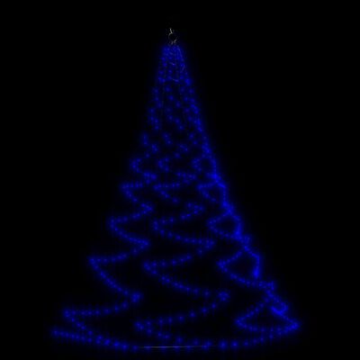 vidaXL LED-juletræ til væg med metalkrog 720 LED'er 5 m blå