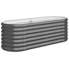 vidaXL plantekasse 114x40x36 cm galvaniseret st&aring;l antracitgr&aring;