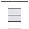 vidaXL skyded&oslash;r med hardwares&aelig;t 102,5x205 cm h&aelig;rdet glas og aluminium