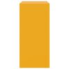 vidaXL natbord 67x39x83 cm stål sennepsgul