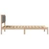 vidaXL Sengestel med Polstret Hovedgavl Lysegr&aring; 100 x 200 cm