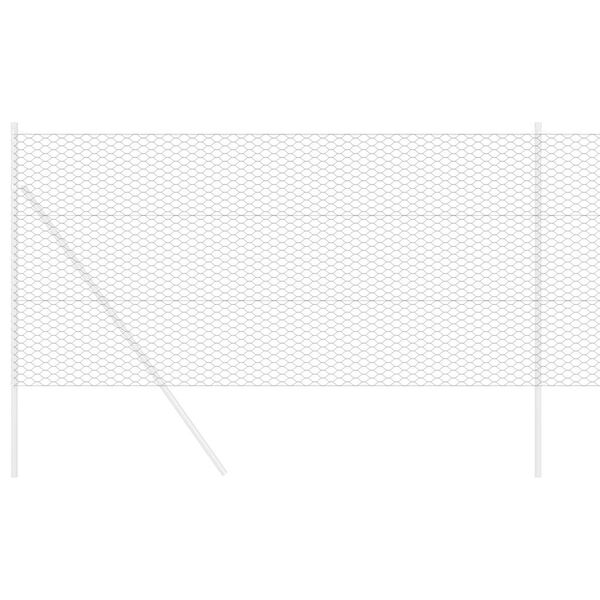 vidaXL Hexagon Hegn Grå 0,4 x 10 m PVC