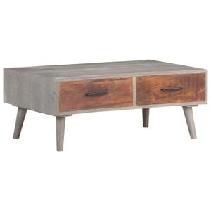 vidaXL sofabord 100x60x40 cm massivt ru mangotr&aelig; gr&aring;