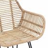 vidaXL Spisestuestol 2 pcs Naturfarvet 55 x 50 x 74 cm Rattan og Jern
