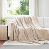 vidaXL Throw t&aelig;ppe Beige 220 x 240 cm Fleece