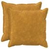 vidaXL Pudebetr&aelig;k 2 stk. HOUTEN Gul 70 x 70 cm Mikrofiber Fleece