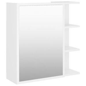 vidaXL badev&aelig;relsesskab med spejl 62,5x20,5x64 cm konstrueret tr&aelig; hvid