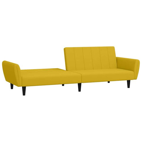 vidaXL 2-personers sovesofa fl&oslash;jl gul
