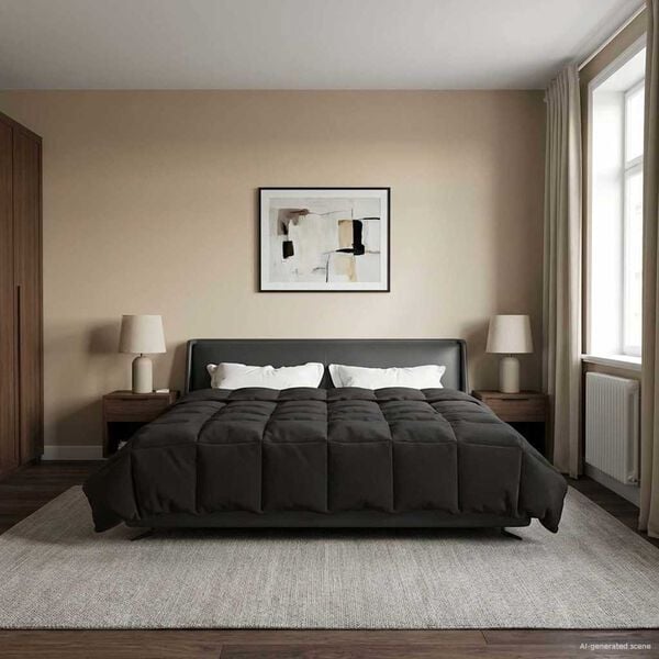 vidaXL Sommer dyne Quilting Antracit 220 x 240 cm Mikrofiber