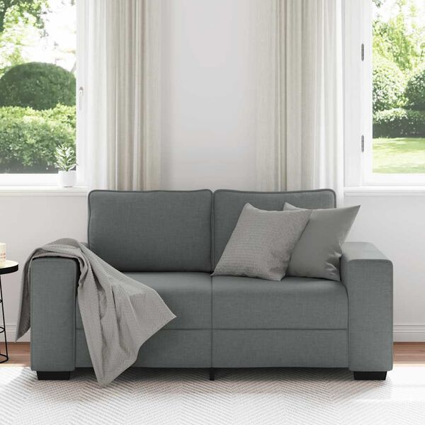 vidaXL 2-personers sofa 120 cm stof m&oslash;rkegr&aring;