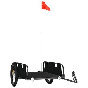 vidaXL cykeltrailer oxfordstof og jern sort