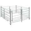 vidaXL f&aring;reindhegning med 4 paneler galvaniseret st&aring;l 137x13 x92 cm
