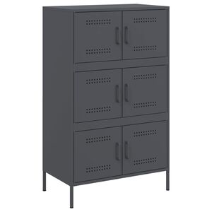 vidaXL h&oslash;jskab 68x39x113 cm st&aring;l antracitgr&aring;