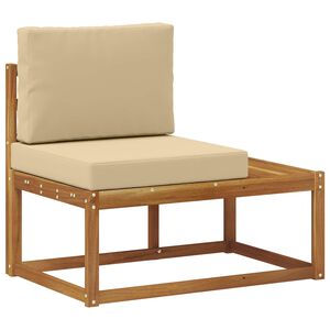 vidaXL Udend&oslash;rs Modulsofa med pude Naturfarvet 91 x 63 x 73 cm