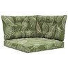 vidaXL Udend&oslash;rs Sofa Pude 3 pcs Bladdesign Polyester