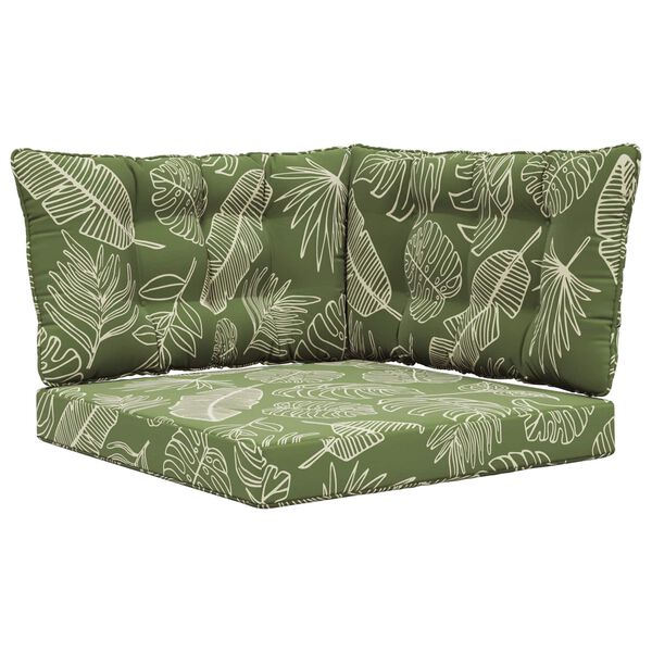 vidaXL Udend&oslash;rs Sofa Pude 3 pcs Bladdesign Polyester