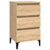 vidaXL sengebord 40x35x70 cm konstrueret tr&aelig; sonoma-eg