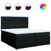 vidaXL kontinentalseng med madras 200x200 cm stof sort