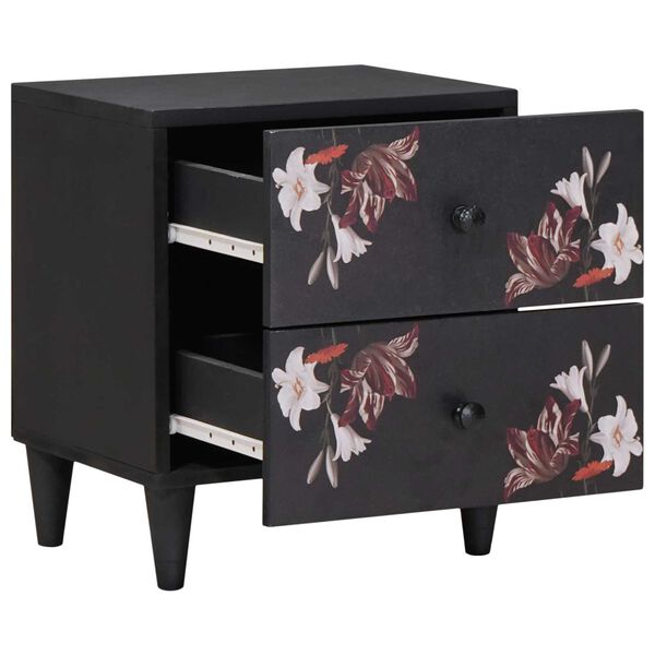 vidaXL Sengebord 2 pcs Brun 40 x 33,5 x 46 cm Massivt mangotr&aelig;