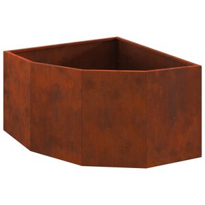 vidaXL Hj&oslash;rne Plantekasse Rusten 60 x 60 x 35 cm Forvitret st&aring;l