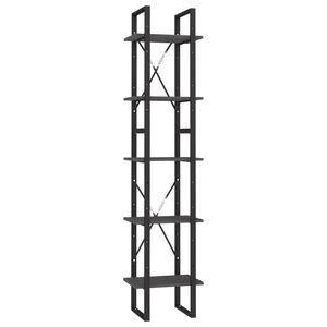 vidaXL bogreol 40x30x175 cm 5 hylder massivt fyrretr&aelig; gr&aring;