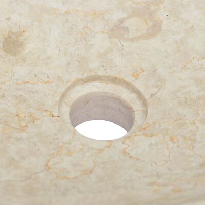 vidaXL håndvask 50x35x10 cm marmor cremefarvet
