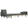 vidaXL L-formet sovesofa 275x140x70 cm stof m&oslash;rkegr&aring;