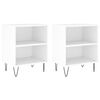 vidaXL sengeborde 2 stk. 40x30x50 cm konstrueret tr&aelig; hvid