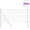 vidaXL Hegnsp&aelig;l S&oslash;lv 50 x 1,2 m (12 x 12 mm mesh) St&aring;l