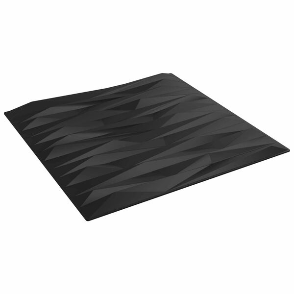 vidaXL V&aelig;gpaneler 48 pcs Sort Sten 50 x 50 cm XPS Skum