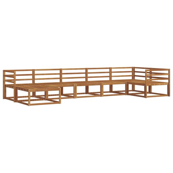 vidaXL Udend&oslash;rs sofagruppe 7 pcs Naturfarvet Massivt Akacietr&aelig;