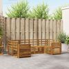 vidaXL Sofas&aelig;t 6 pcs Naturfarvet Massivt Akacietr&aelig;