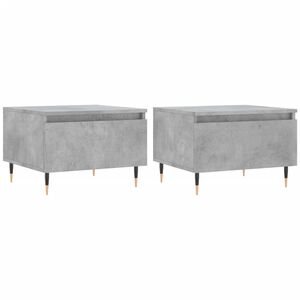 vidaXL sofaborde 2 stk. 50x46x35 cm konstrueret tr&aelig; betongr&aring;