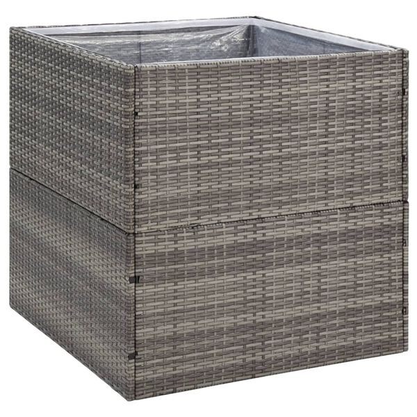 vidaXL plantekasse 80x80x80 cm polyrattan gr&aring;