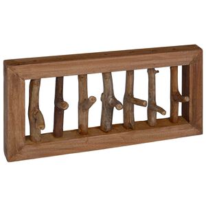 vidaXL Frakkekrog Naturfarvet 50 x 10 x 25 cm Massiv Mahogni