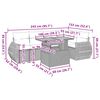 vidaXL sofas&aelig;t til haven 6 dele med hynder polyrattan gr&aring;