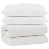 vidaXL Dyne med pude 3 stk. Hvid Mikrofiber
