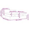 vidaXL osmannisk sengeramme med madrasser 180x200 cm stof cremefarvet
