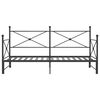 vidaXL daybed med udtr&aelig;k uden madras 100x190 cm st&aring;l sort