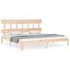 vidaXL sengeramme uden madras 200x200 cm massivt fyrretr&aelig;